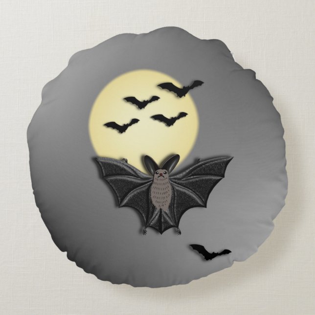 Almofada Redonda Halloween Bat (Verso)