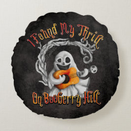 Almofada Redonda Halloween Ghost Guitar Booberry Hill