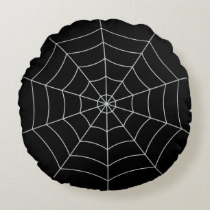Almofada Redonda Halloween Gothic da teia