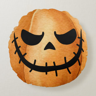 Almofada Redonda Halloween Jack-O-Lanterna Pumpkin