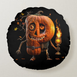 Almofada Redonda Halloween Pumpkin