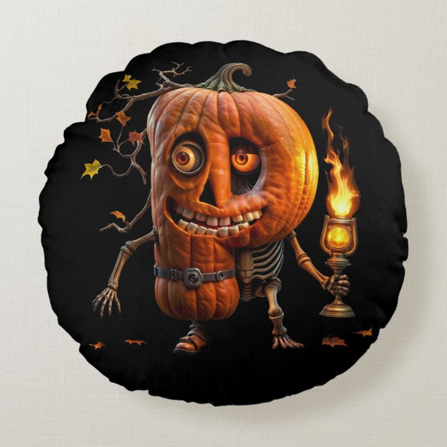 Almofada Redonda Halloween Pumpkin (Frente)