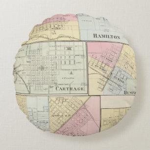 Almofada Redonda Hamilton, Carthage, Bushnell, Lincoln e LaHarpe
