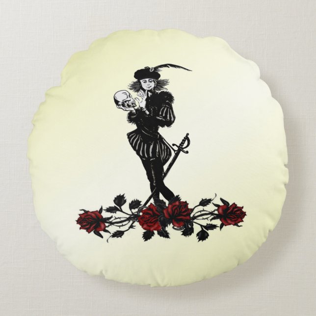 Almofada Redonda Hamlet Yellow (Frente)