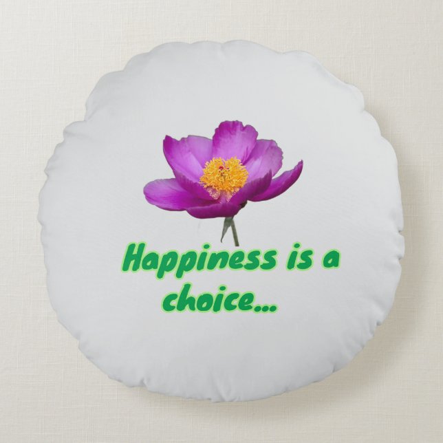 Almofada Redonda Happiness is  (Frente)