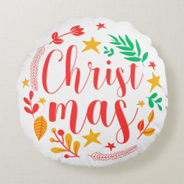 Almofada Redonda Happy Holidays