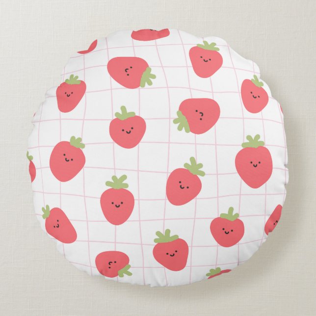 Almofada Redonda Happy Straws (Frente)