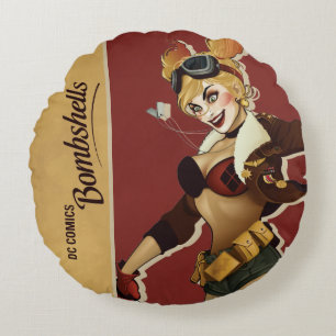 Almofada Redonda Harley Quinn Bombshell Pinup