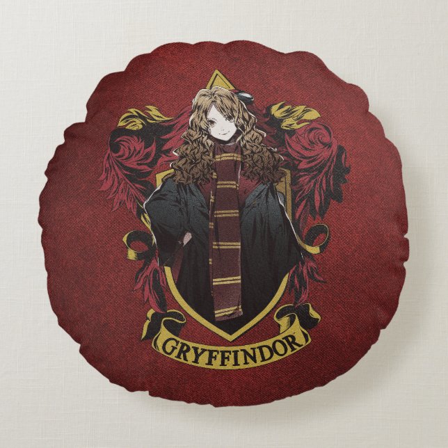 Almofada Redonda HARRY POTTER™ | Anime Hermione House Crest (Frente)