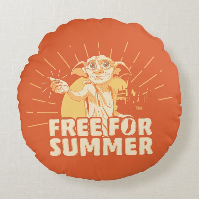 Almofada Redonda HARRY POTTER™ | Dobby Free Para O Verão (Frente)