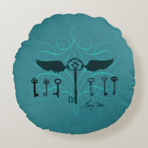 Almofada Redonda Harry Potter Spell   Chaves voadoras