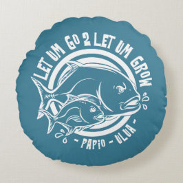 Almofada Redonda Havaiana Ulua papio trivalamente