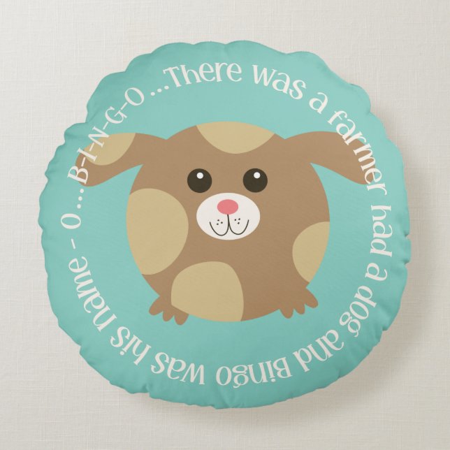 Almofada Redonda Havia Um Agricultor Que Teve Um Travesseiro Redond (Frente)