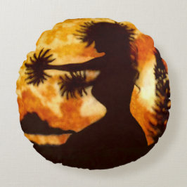 Almofada Redonda Hawiian Hula Dancer