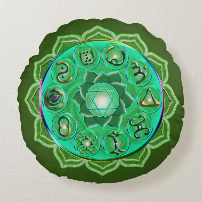 Almofada Redonda Heart Chakra Tote Bag (Frente)