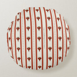 Almofada Redonda Hearts & Stripes,
