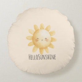 Almofada Redonda Hello Sunshine Happy Sun  