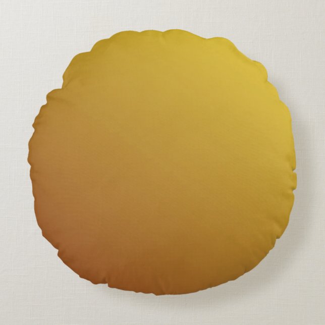 Almofada Redonda Hexágono Dourado: Fundo Geométrico à Largura. (Frente)