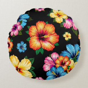 Almofada Redonda Hibiscus tropical