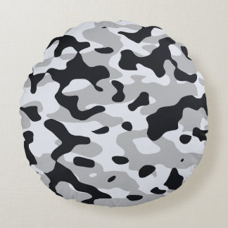 Almofada Redonda High contrast urban camouflage