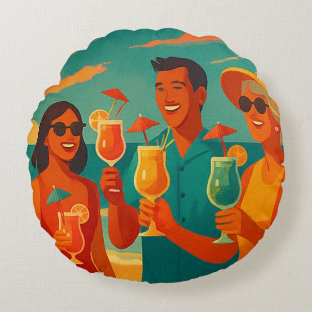 Almofada Redonda Holiday is (Frente)