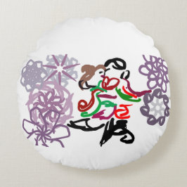 Almofada Redonda Holiday Kiss 