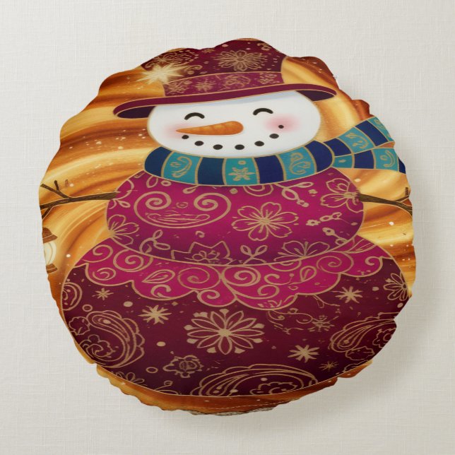 Almofada Redonda Holiday Throw Pillow (Verso)