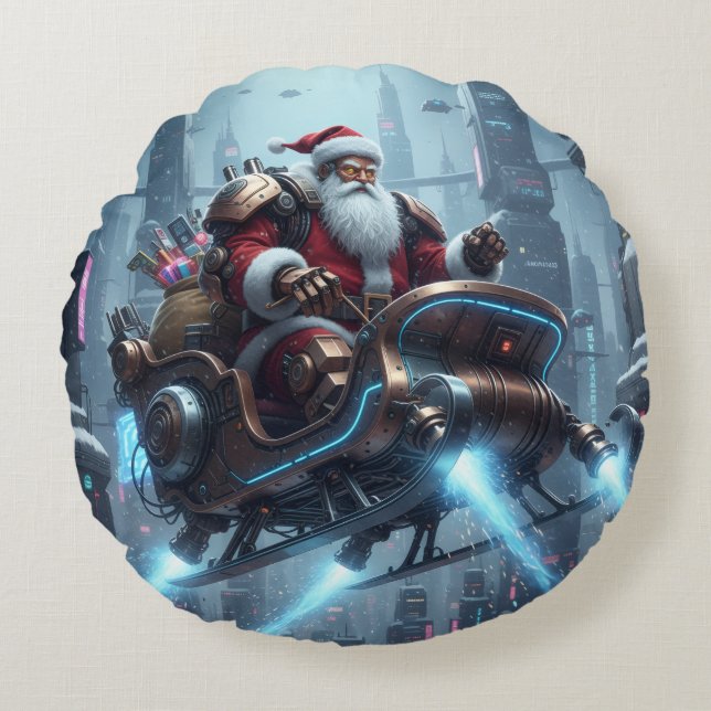 Almofada Redonda Holiday Throw Pillow (Frente)