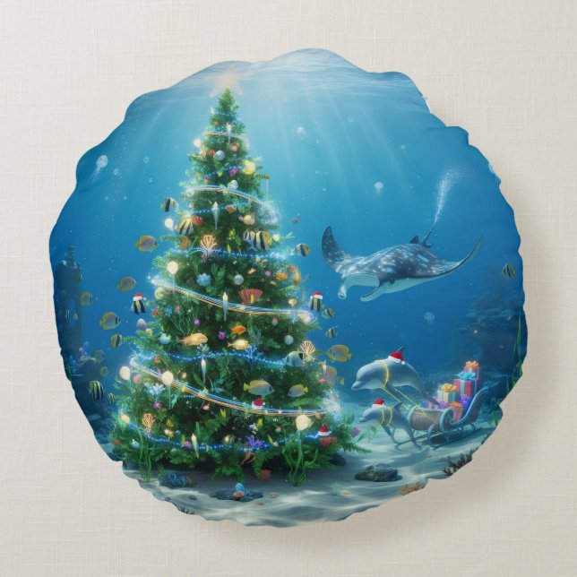 Almofada Redonda Holiday Throw Pillow (Verso)