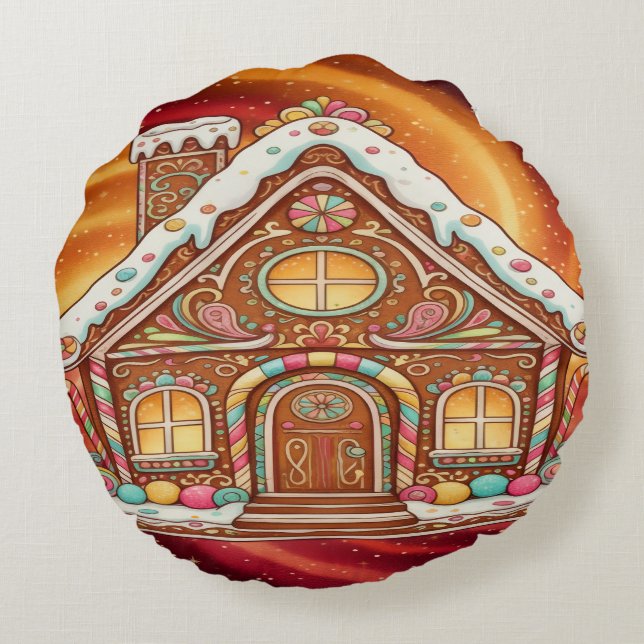 Almofada Redonda Holiday Throw Pillow (Verso)