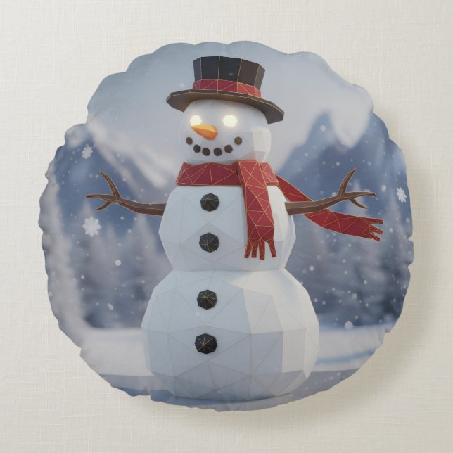 Almofada Redonda Holiday Throw Pillow (Frente)