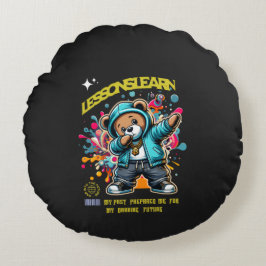 Almofada Redonda Home DABBING FUTURE Lessons Learn Pillow