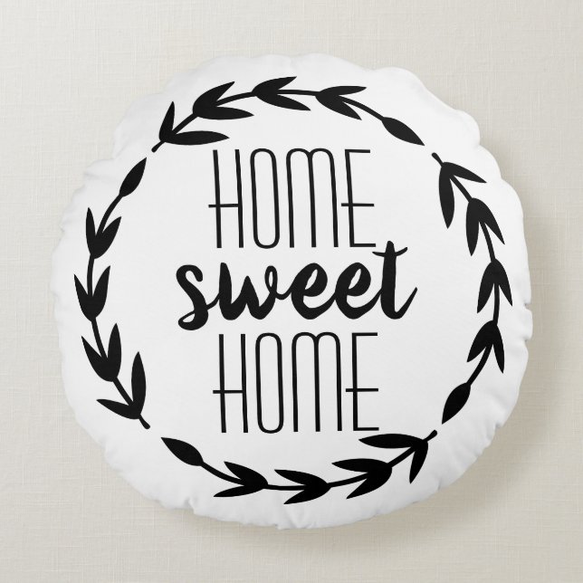Almofada Redonda Home Sweet Home Farmhouse Pillow (Frente)