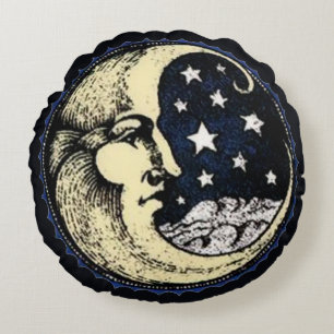 Almofada Redonda Homem na lua com o travesseiro redondo das