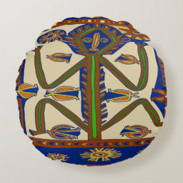 Almofada Redonda Homem Samoa do Mar do Sul