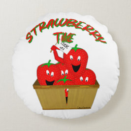 Almofada Redonda Horário de Morango!