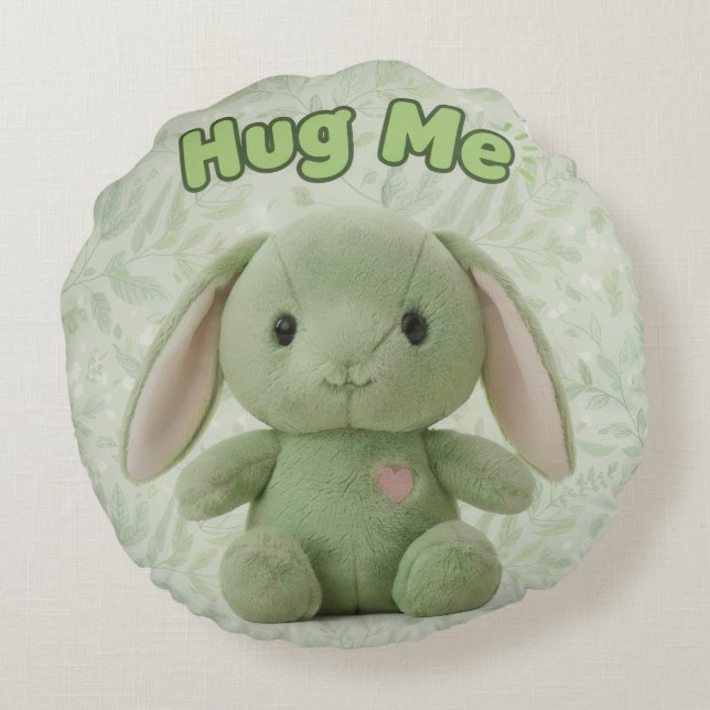 Almofada Redonda Hug Me Bunny Round Throw Pillow (Verso)