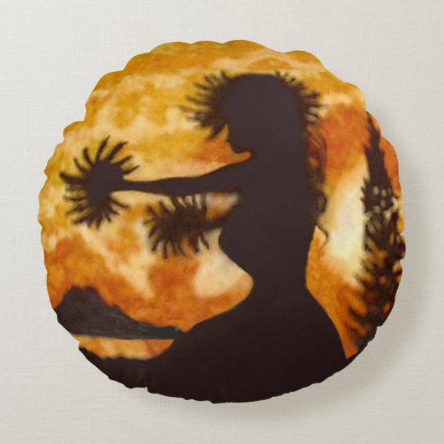 Almofada Redonda Hula Dancer (Frente)