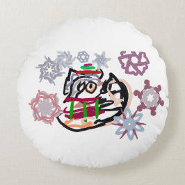 Almofada Redonda Husky winter 