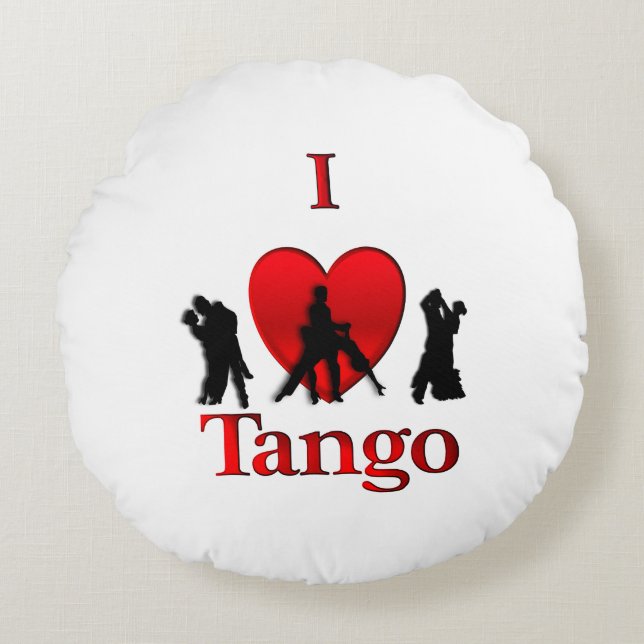 Almofada Redonda I Heart Tango (Frente)