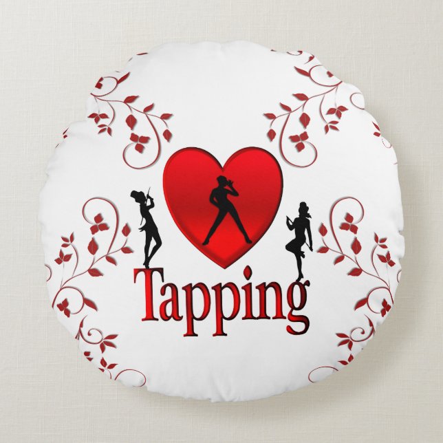 Almofada Redonda I Heart Tap Dance (Frente)