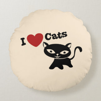 Almofada Redonda I love cats