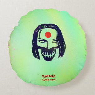 Almofada Redonda Ícone principal do pelotão   Katana do suicídio