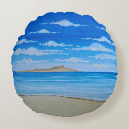 Almofada Redonda Ilha Tropical