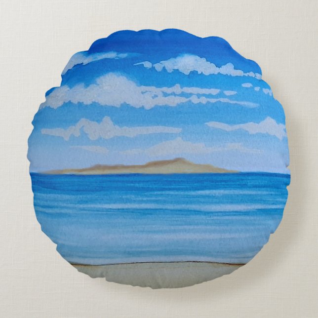 Almofada Redonda Ilhas Maui (Frente)