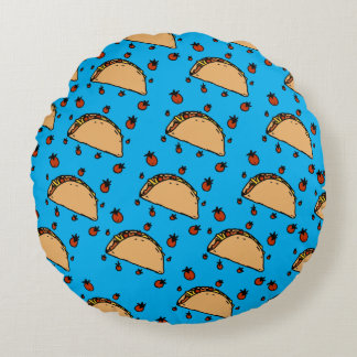 Almofada Redonda Illustration of tacos 