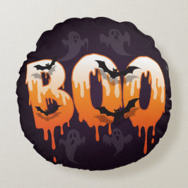 Almofada Redonda Ilustração da Noite de Halloween