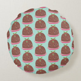 Almofada Redonda Ilustração de Portáteis Modernos do Feliz Natal