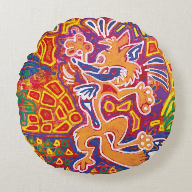 Almofada Redonda Ilustración de Mola2 (Frente)