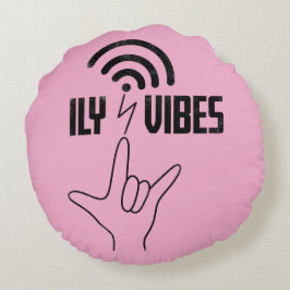 Almofada Redonda ILY Vibes - ASL Design